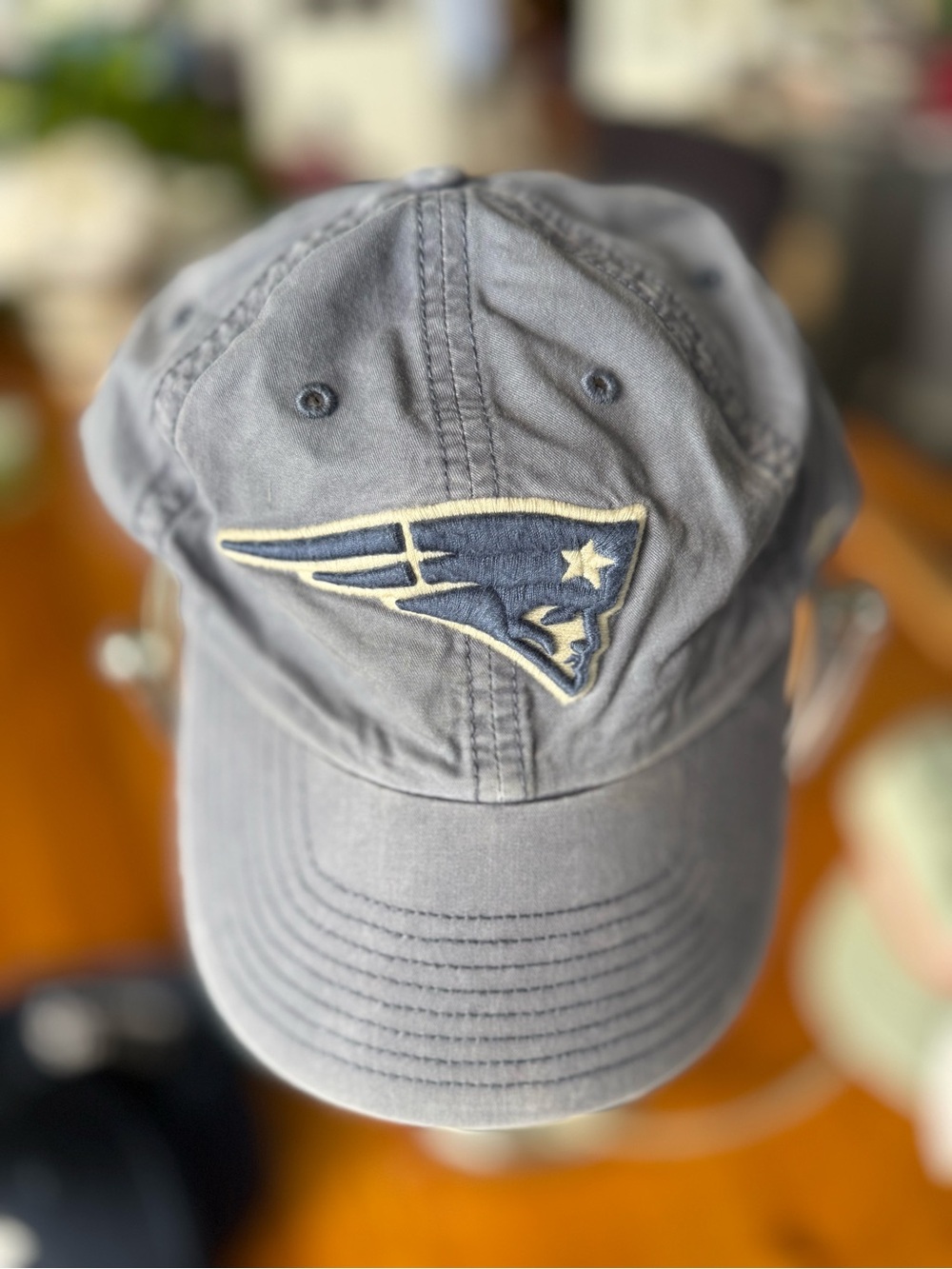New England Patriots Gray Washed Adjustable Cap